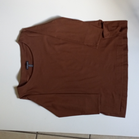EILEEN FISHER Tunic Top Crepe Knit Cinnamon Rust - Picture 7 of 8
